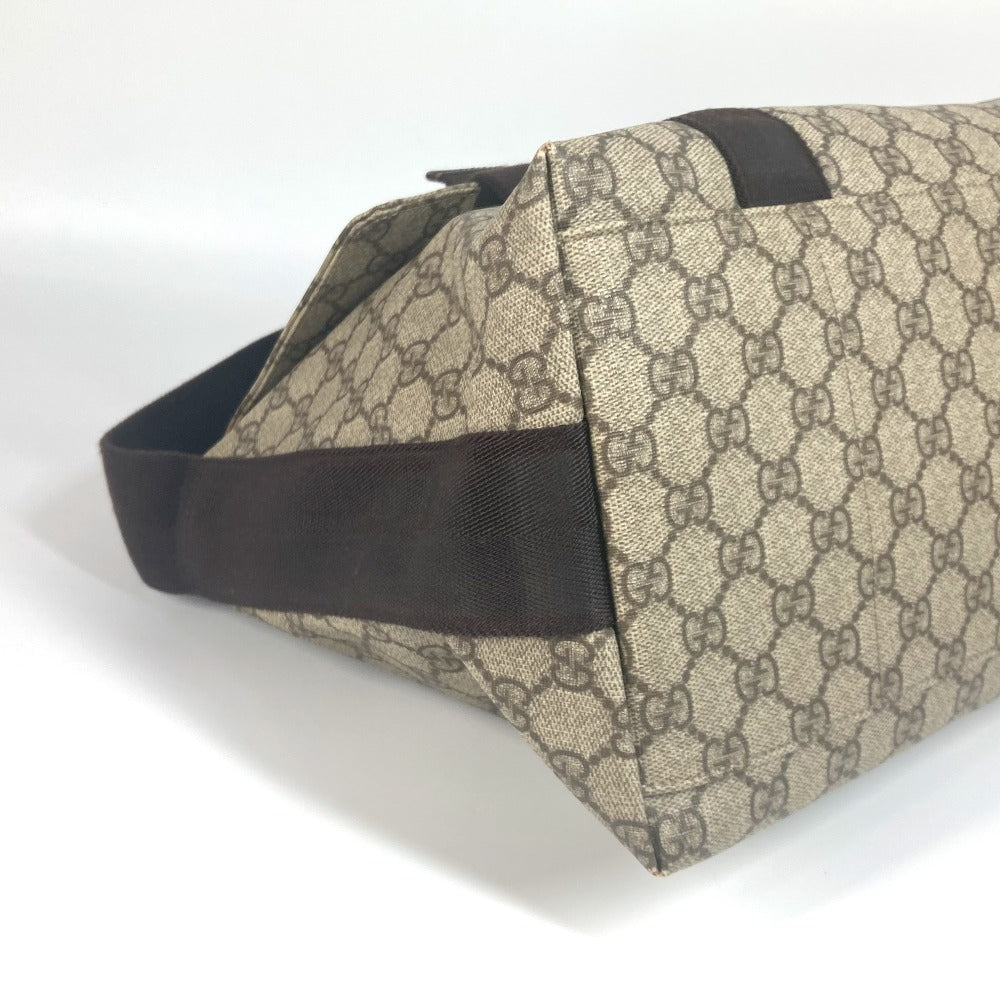 GUCCI 122374 GGプラス フラップ 斜め掛け メッセンジャーバッグ カバン ショルダーバッグ GGスプリームキャンバス ユニセックス ベージュ