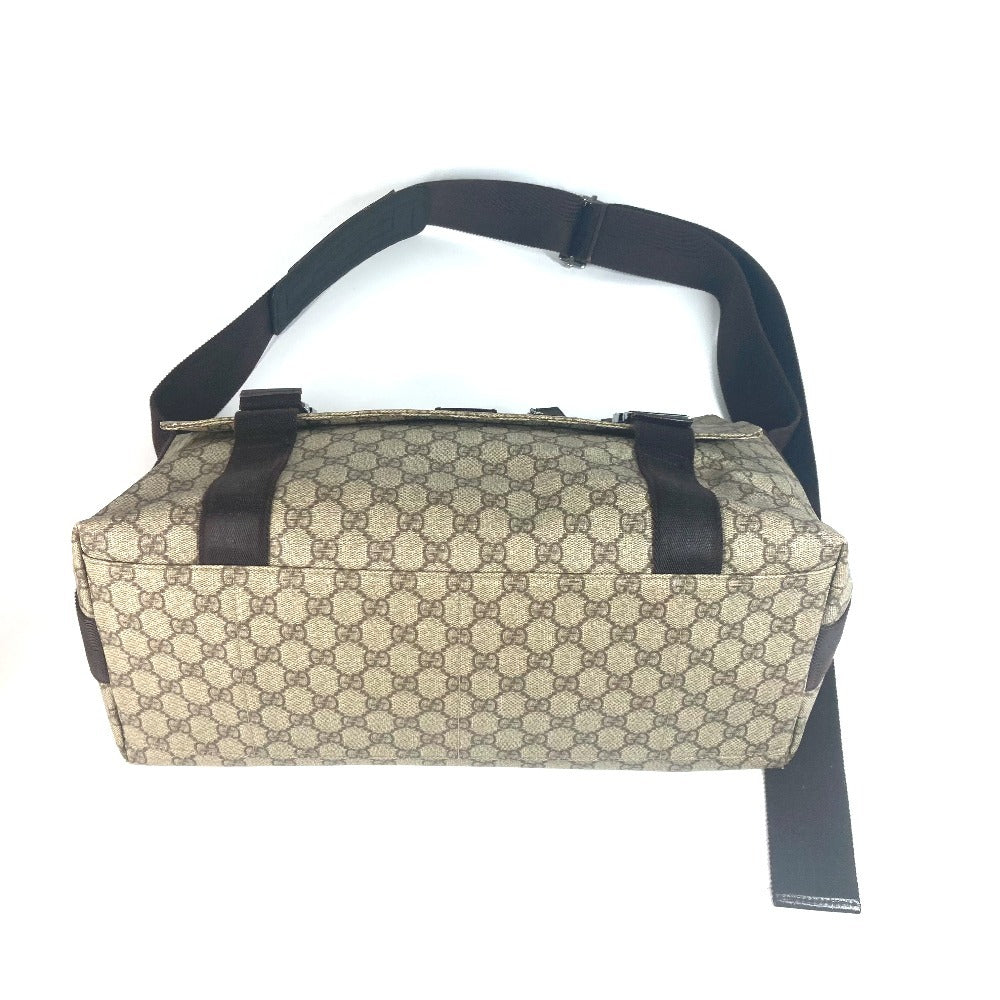 GUCCI 122374 GGプラス フラップ 斜め掛け メッセンジャーバッグ カバン ショルダーバッグ GGスプリームキャンバス ユニセックス ベージュ