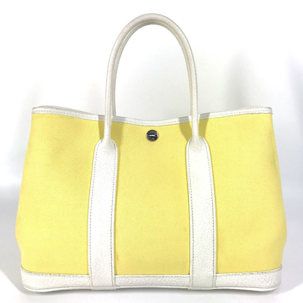 HERMES ガーデンパーティTPM ガーデンパーティ TPM カバン トートバッグ ハンドバッグ トワルアッシュ レディース イエロー