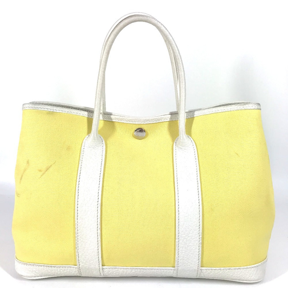 HERMES ガーデンパーティTPM ガーデンパーティ TPM カバン トートバッグ ハンドバッグ トワルアッシュ レディース イエロー