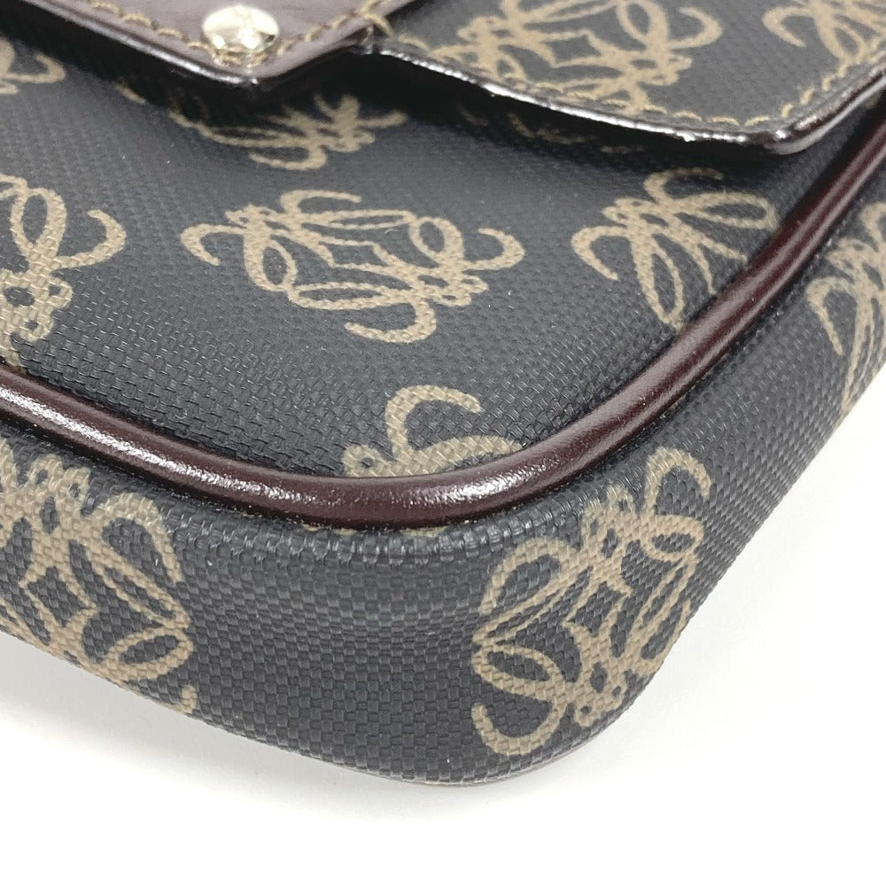 LOEWE Bum Bag, Body Bag with Anagram Logo, Pouch Only, Waist Bag, Belt Bag, Crossbody Pouch, PVC/Leather, Unisex, Brown