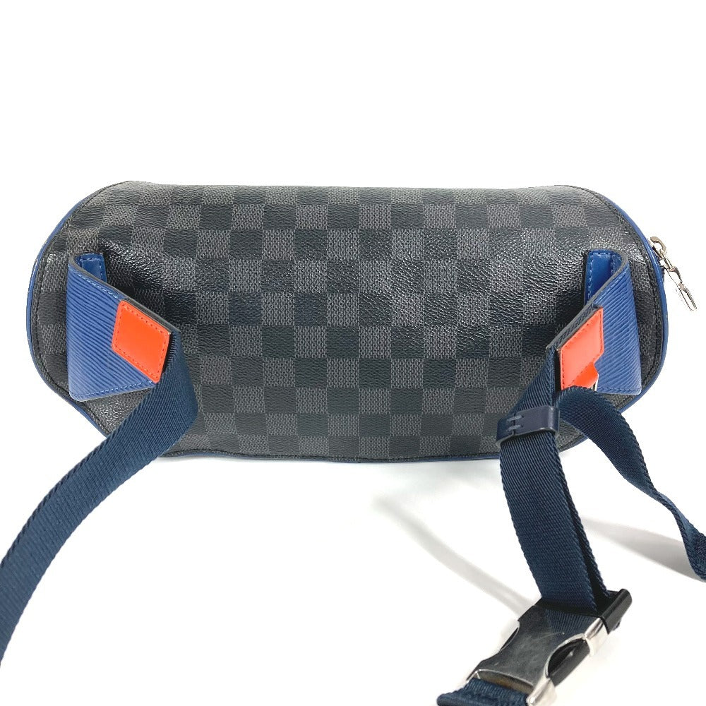 LOUIS VUITTON M51464 Damier Graphite Epi Bum Bag, Waist Bag, Belt Bag, Crossbody Bag, Damier Graphite Canvas, Unisex, Navy