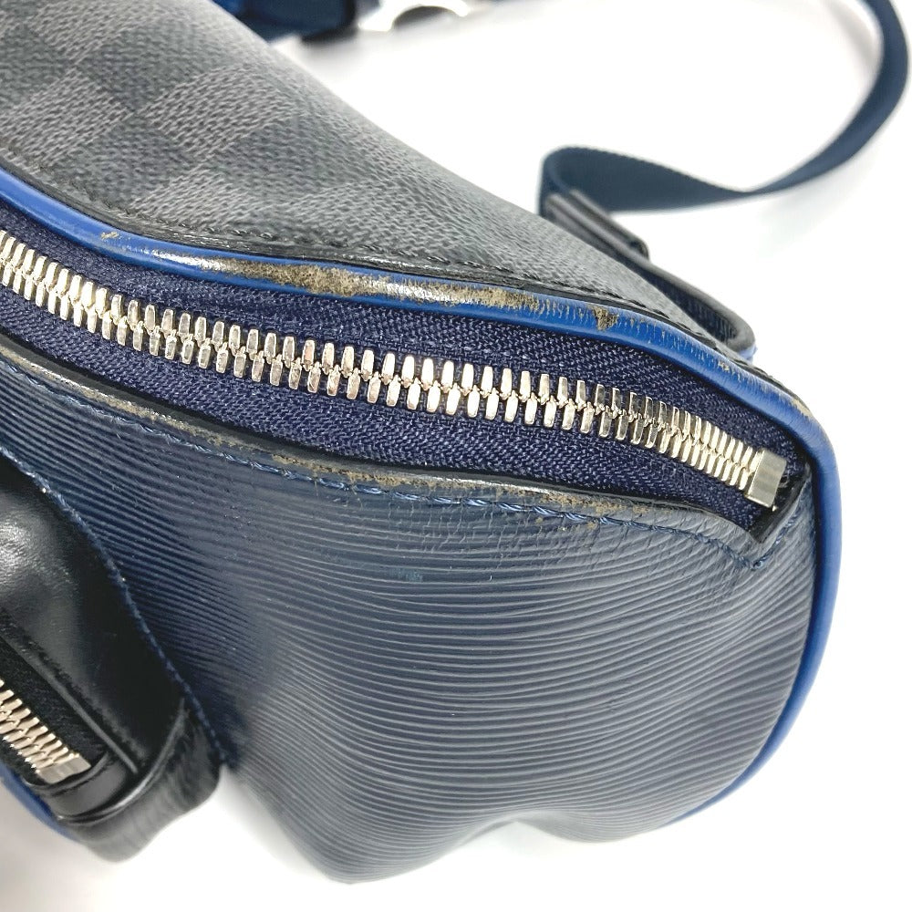 LOUIS VUITTON M51464 Damier Graphite Epi Bum Bag, Waist Bag, Belt Bag, Crossbody Bag, Damier Graphite Canvas, Unisex, Navy