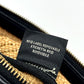 FENDI 8N0149 Straw Logo Bag Pouch Clutch Bag Raffia Unisex Beige