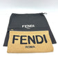 FENDI 8N0149 Straw Logo Bag Pouch Clutch Bag Raffia Unisex Beige