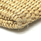 FENDI 8N0149 Straw Logo Bag Pouch Clutch Bag Raffia Unisex Beige