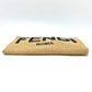 FENDI 8N0149 Straw Logo Bag Pouch Clutch Bag Raffia Unisex Beige