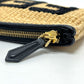 FENDI 8N0149 Straw Logo Bag Pouch Clutch Bag Raffia Unisex Beige