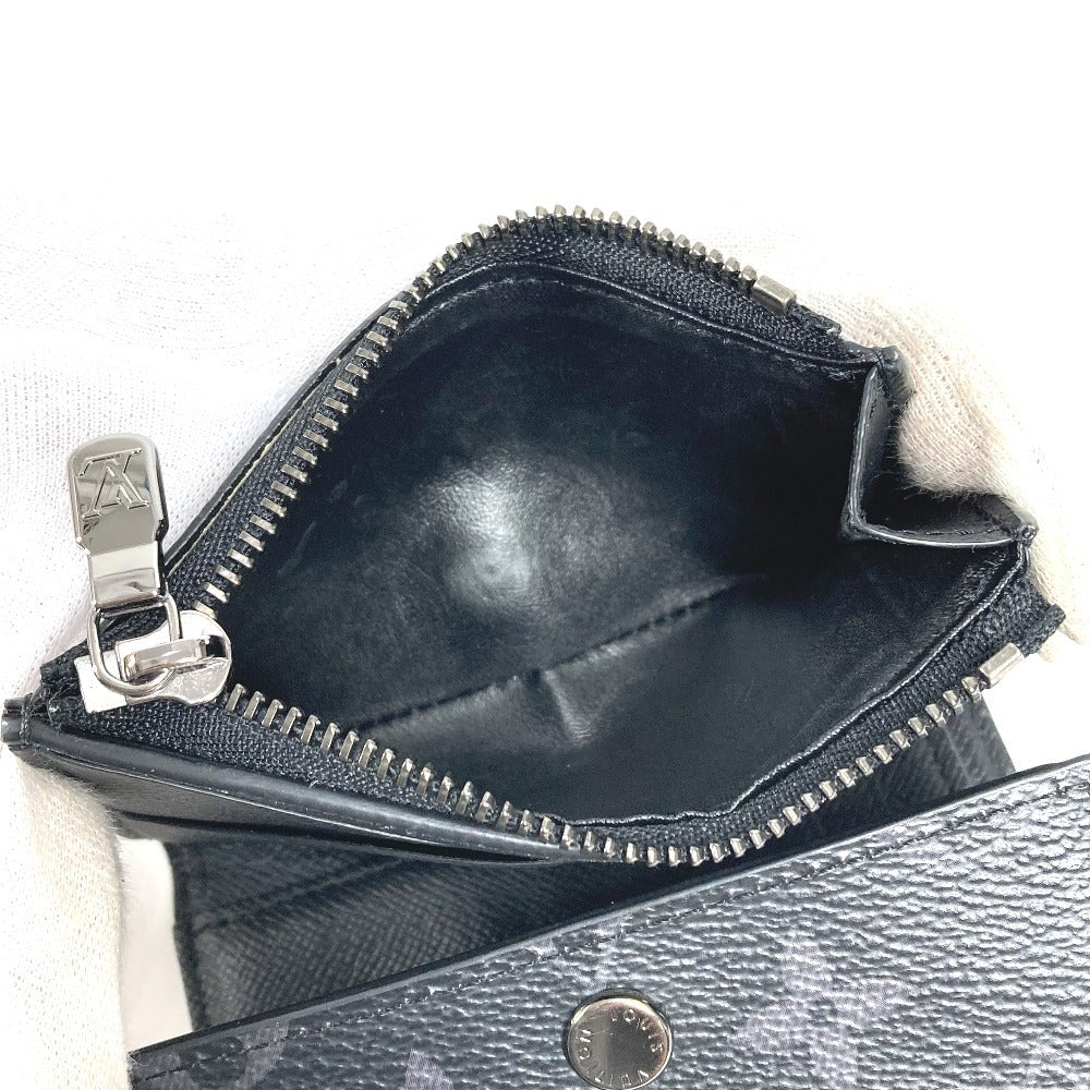 LOUIS VUITTON M12598 Monogram Eclipse Victor Wallet, Compact Trifold Wallet, Monogram Eclipse Canvas, Unisex, Black