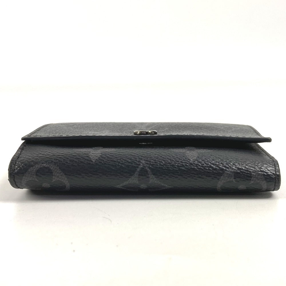 LOUIS VUITTON M12598 Monogram Eclipse Victor Wallet, Compact Trifold Wallet, Monogram Eclipse Canvas, Unisex, Black