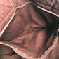 HERMES Half Leather Foule MM Tote Bag, Canvas/Leather Handbag, Unisex, Wine Red