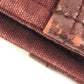 HERMES Half Leather Foule MM Tote Bag, Canvas/Leather Handbag, Unisex, Wine Red