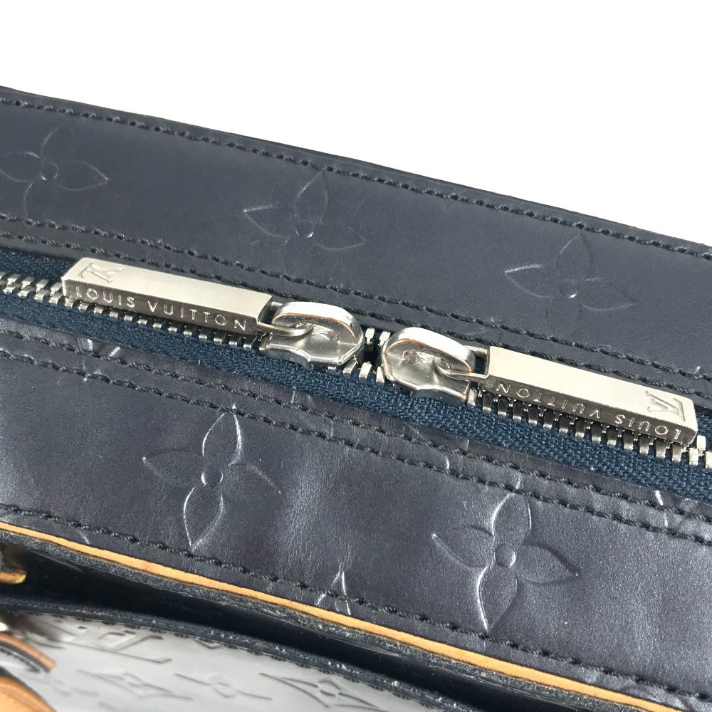 LOUIS VUITTON M55175 Monogram Matte Shelton Mini Boston Bag, Monogram Matte Leather, Navy