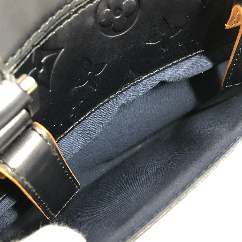 LOUIS VUITTON M55175 Monogram Matte Shelton Mini Boston Bag, Monogram Matte Leather, Navy