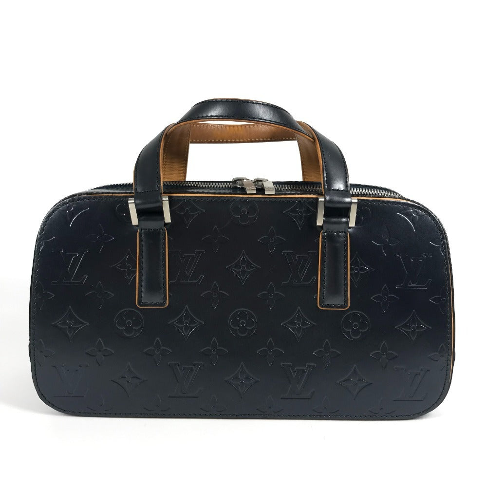 LOUIS VUITTON M55175 Monogram Matte Shelton Mini Boston Bag, Monogram Matte Leather, Navy