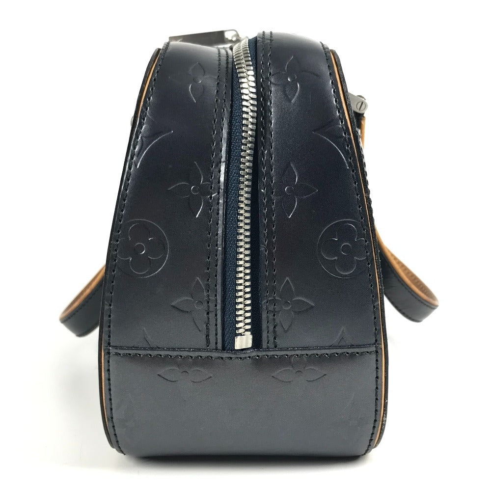 LOUIS VUITTON M55175 Monogram Matte Shelton Mini Boston Bag, Monogram Matte Leather, Navy
