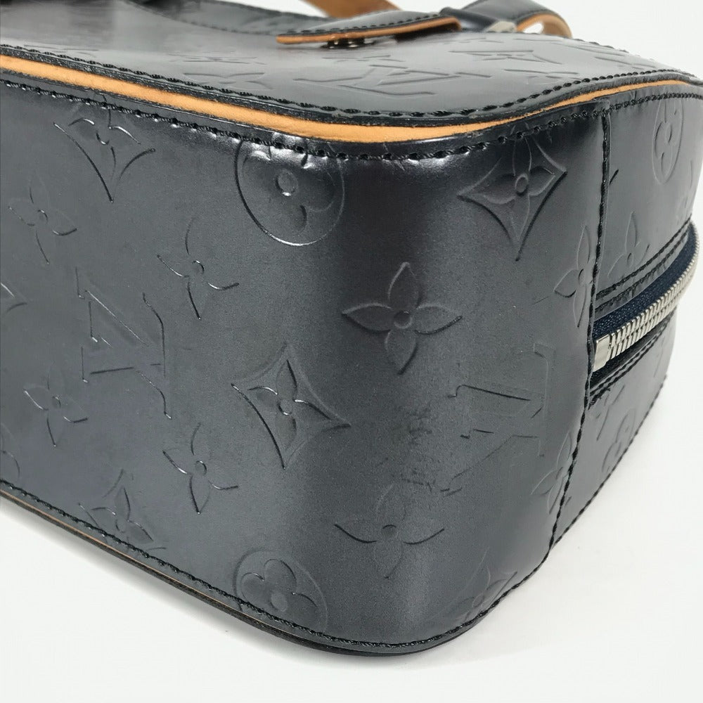 LOUIS VUITTON M55175 Monogram Matte Shelton Mini Boston Bag, Monogram Matte Leather, Navy