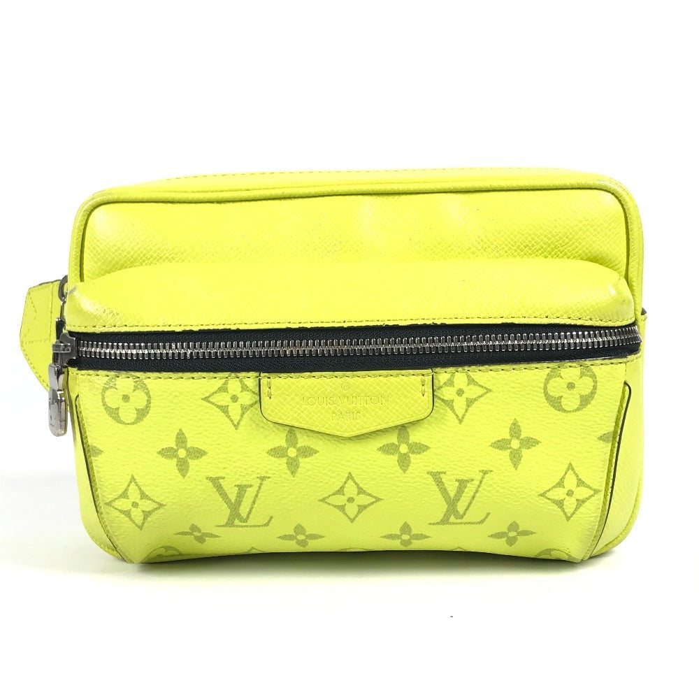 LOUIS VUITTON M30239 Taiga Leather Outdoor Messenger PM Crossbody Bag, Taiga Leather, Unisex, Yellow