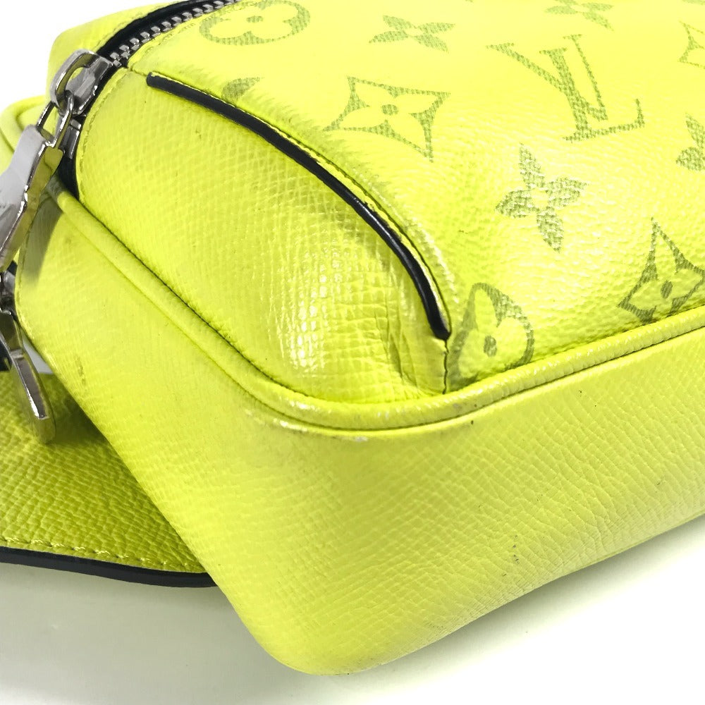 LOUIS VUITTON M30239 Taiga Leather Outdoor Messenger PM Crossbody Bag, Taiga Leather, Unisex, Yellow