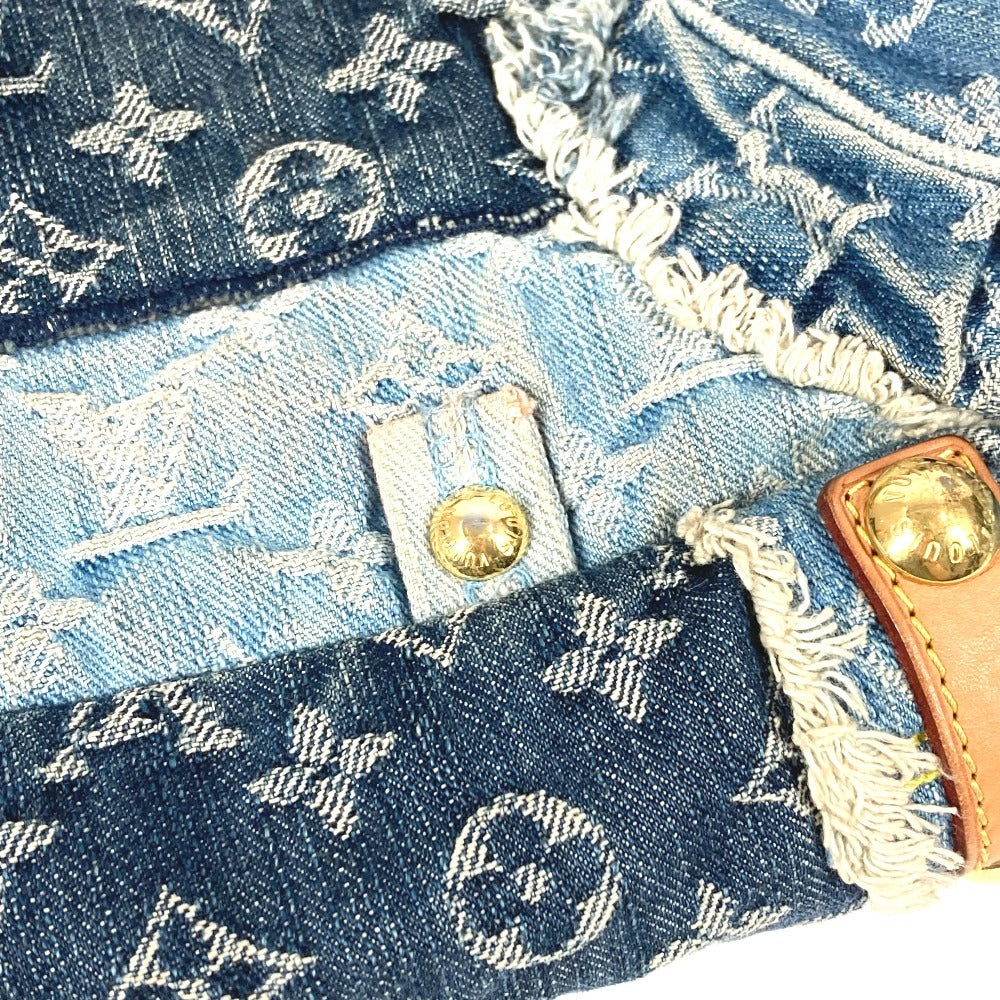 LOUIS VUITTON M95374 Monogram Denim Patchwork Posty Bag, Flap Messenger Bag, Shoulder Bag, Unisex, Blue