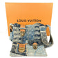 LOUIS VUITTON M95374 Monogram Denim Patchwork Posty Bag, Flap Messenger Bag, Shoulder Bag, Unisex, Blue