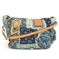 LOUIS VUITTON M95374 Monogram Denim Patchwork Posty Bag, Flap Messenger Bag, Shoulder Bag, Unisex, Blue