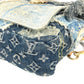 LOUIS VUITTON M95374 Monogram Denim Patchwork Posty Bag, Flap Messenger Bag, Shoulder Bag, Unisex, Blue