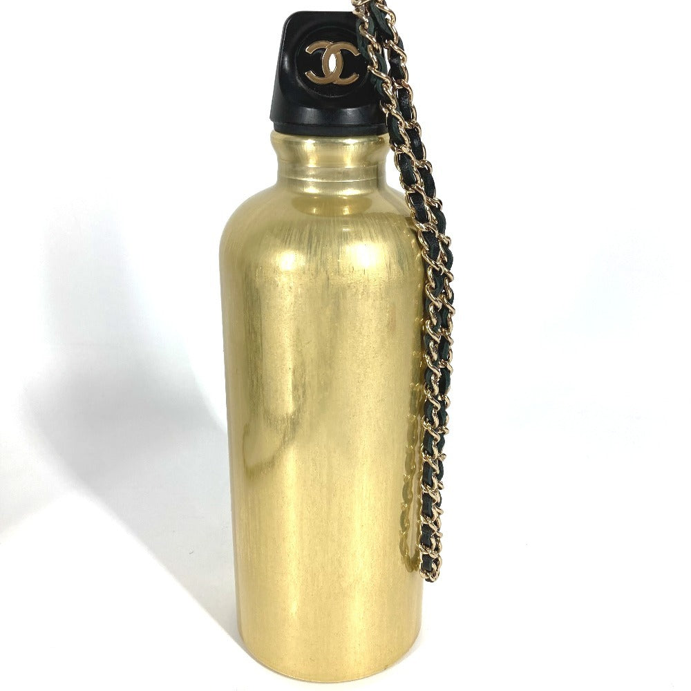 CHANEL AS1324 Water Bottle CC with Coco Mark Logo and Chain Case, Crossbody Bag, Interior Water Bottle, Shoulder Bag, Leather, Women's, Black