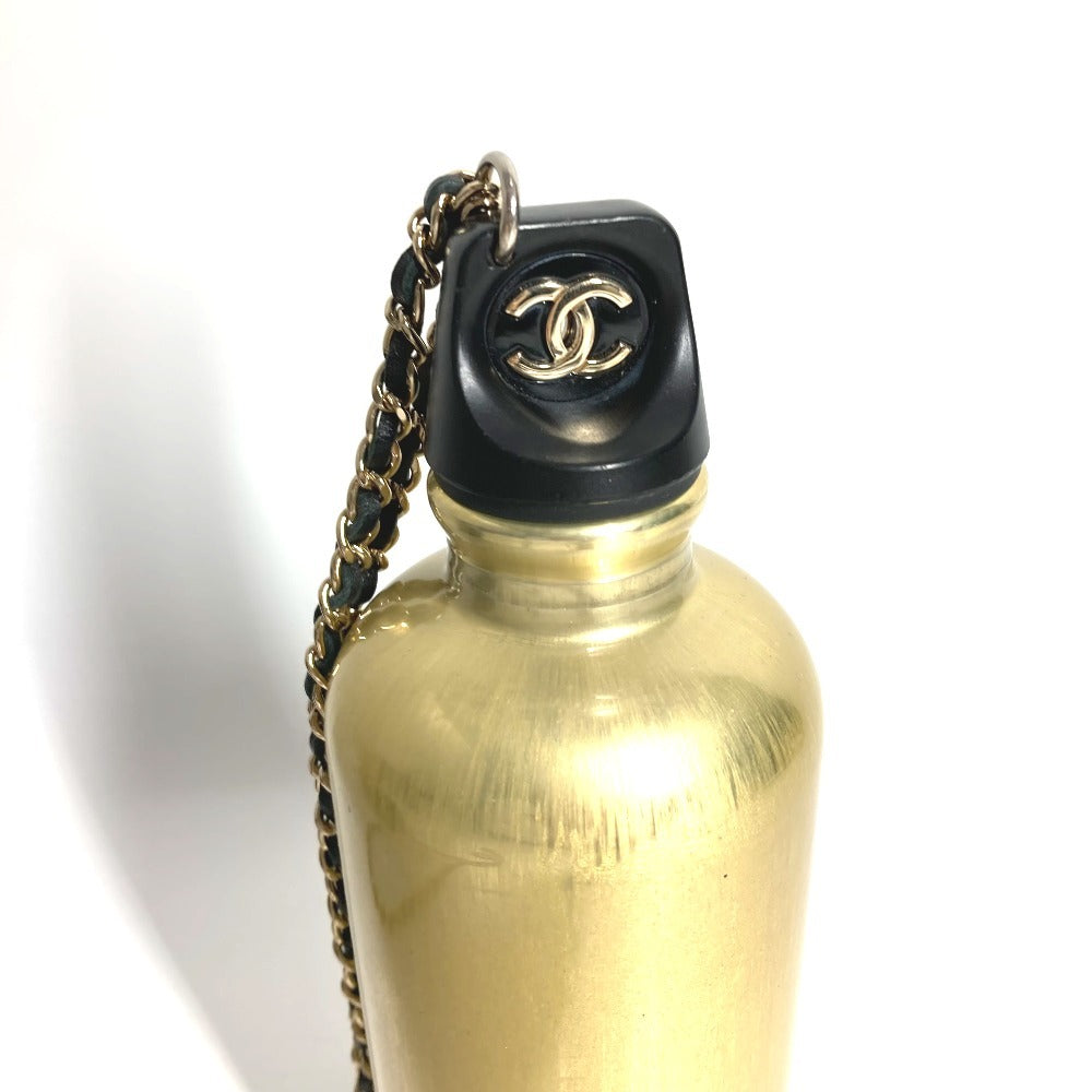 CHANEL AS1324 Water Bottle CC with Coco Mark Logo and Chain Case, Crossbody Bag, Interior Water Bottle, Shoulder Bag, Leather, Women's, Black