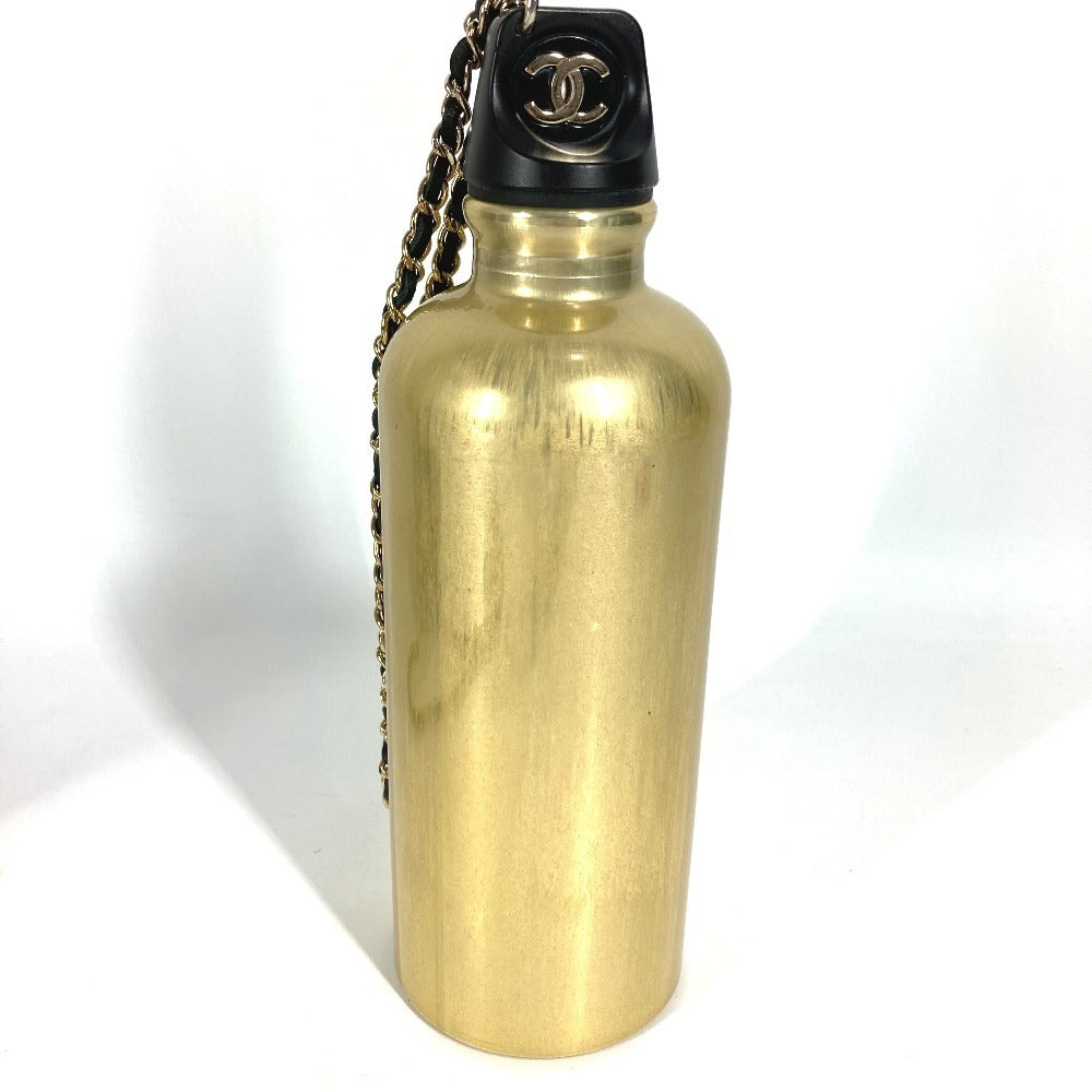 CHANEL AS1324 Water Bottle CC with Coco Mark Logo and Chain Case, Crossbody Bag, Interior Water Bottle, Shoulder Bag, Leather, Women's, Black
