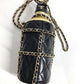 CHANEL AS1324 Water Bottle CC with Coco Mark Logo and Chain Case, Crossbody Bag, Interior Water Bottle, Shoulder Bag, Leather, Women's, Black