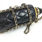 CHANEL AS1324 Water Bottle CC with Coco Mark Logo and Chain Case, Crossbody Bag, Interior Water Bottle, Shoulder Bag, Leather, Women's, Black