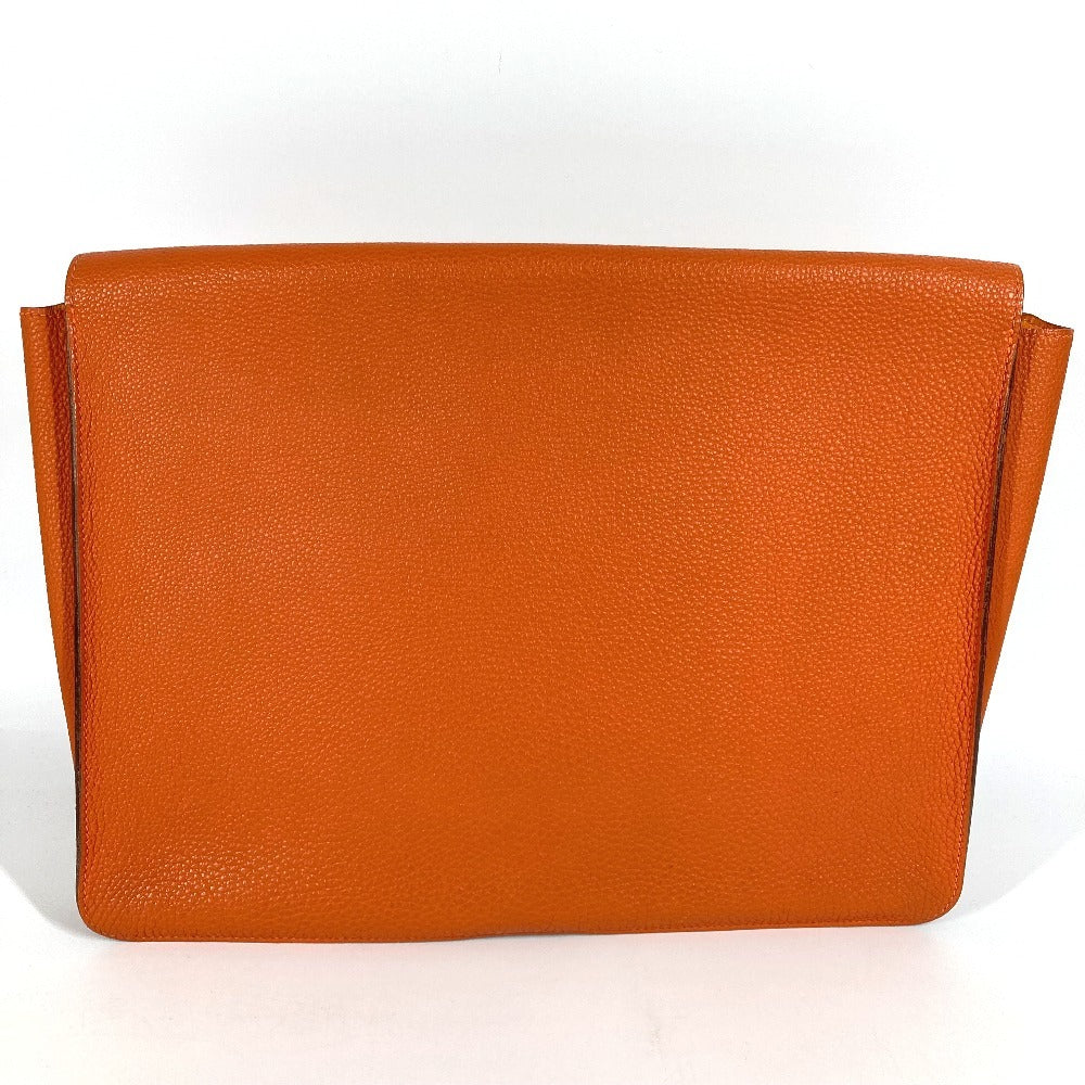 HERMES ドゴン ミーティング ドゴンミーティング カバン ポーチ 書類バッグ セカンドバッグ フラップ ポーチ クラッチバッグ トリヨンクレマンス ユニセックス オレンジ