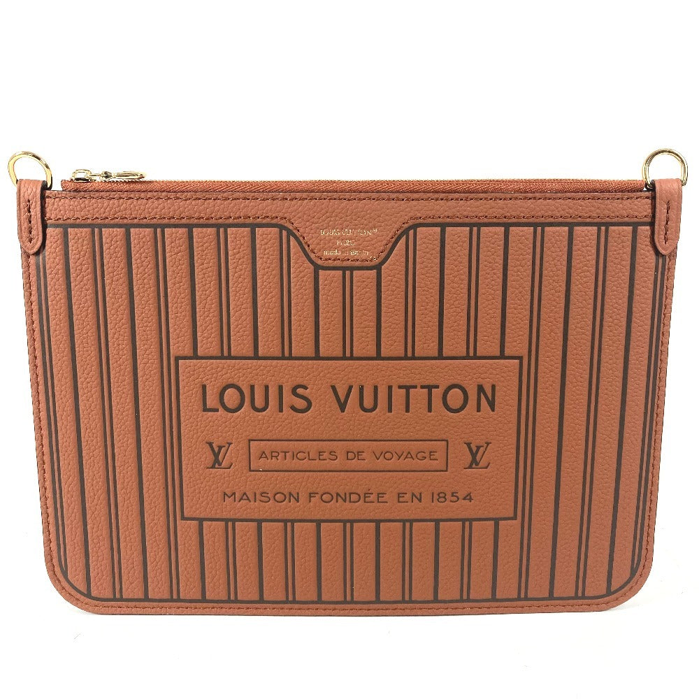 LOUIS VUITTON M12061 Monogram Neverfull Inside-Out MM Clutch Bag, Second Bag, Multi-Pouch, Pouch Only, Leather, Unisex, Tan