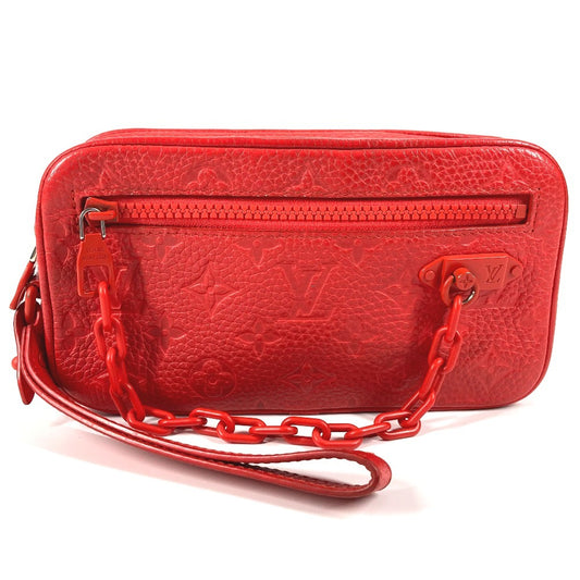 LOUIS VUITTON M53555 モノグラムアンプラント ポシェットヴォルガ チェーン カバン セカンドバッグ ストラップ付き ポーチ クラッチバッグ モノグラムアンプラントレザー ユニセックス レッド