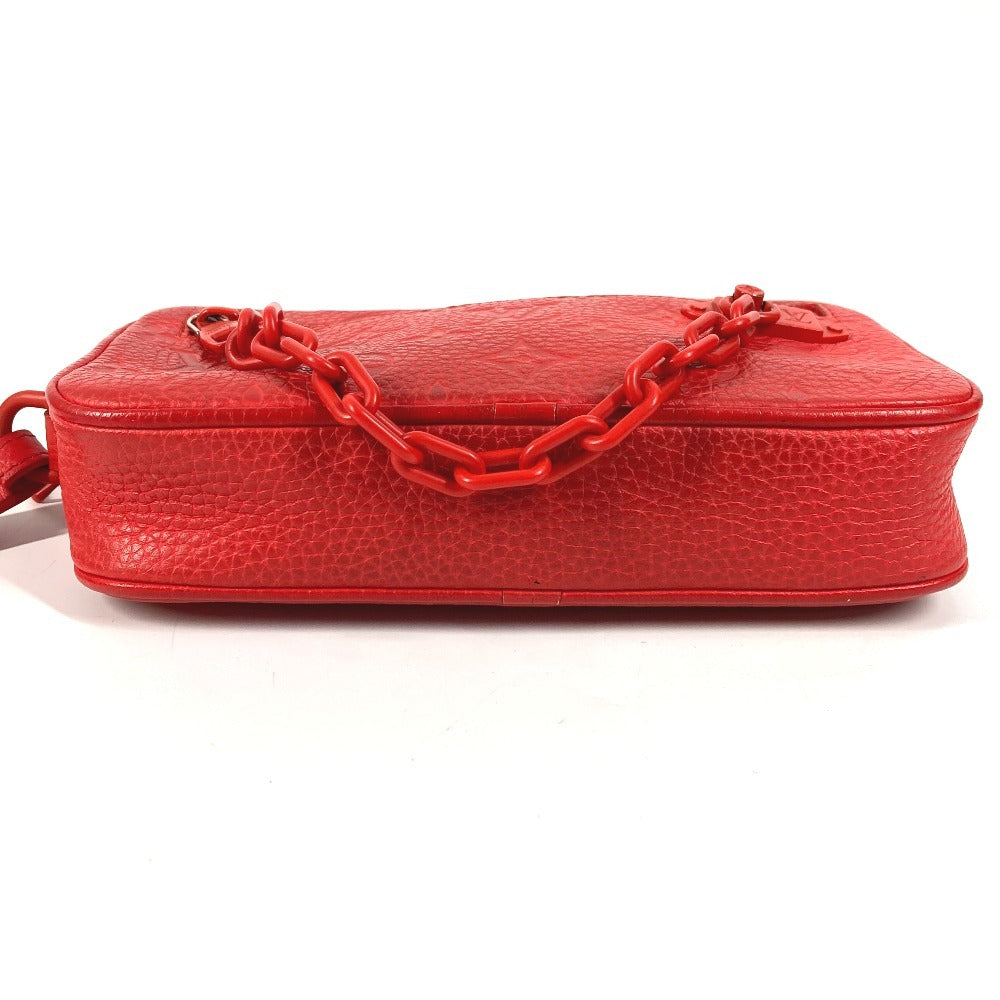 LOUIS VUITTON M53555 モノグラムアンプラント ポシェットヴォルガ チェーン カバン セカンドバッグ ストラップ付き ポーチ クラッチバッグ モノグラムアンプラントレザー ユニセックス レッド