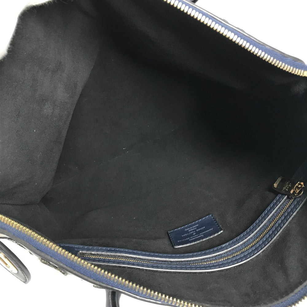 LOUIS VUITTON M93972 モノグラムラバー ロックイット ヴェルティカル ロックイットヴェルティカル トートバッグ カバン ハンドバッグ レディース ブルー