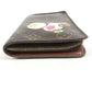 LOUIS VUITTON M61729 Monogram Panda Takashi Murakami Porte Monne Zip Long Wallet Round Zipper Monogram Canvas Women's Brown
