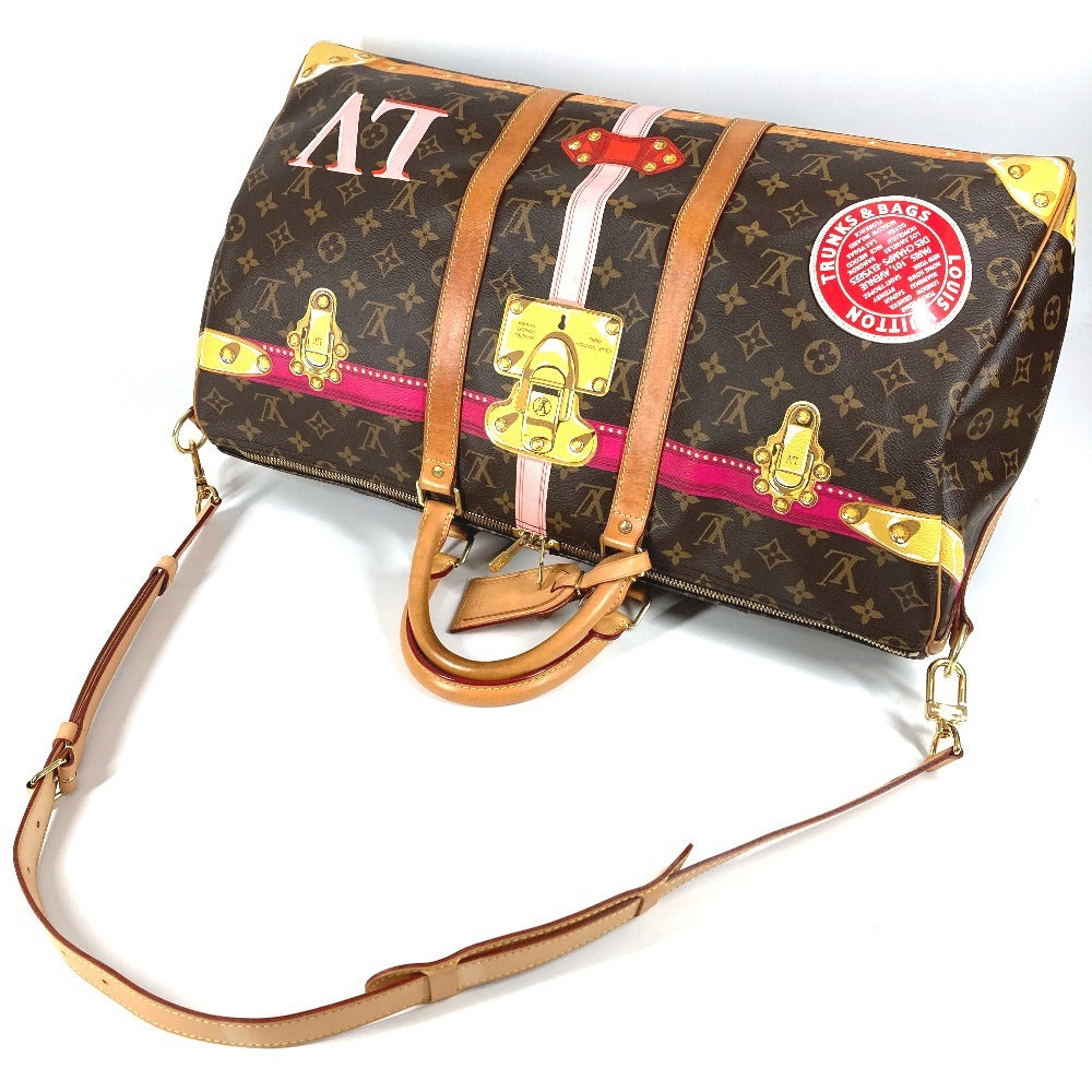 LOUIS VUITTON M43613 モノグラム サマートランク キーポル バンドリエール 50 カバン 2WAYバッグ ショルダーバッグ トラベルバッグ 旅行バッグ ボストンバッグ モノグラムキャンバス レディース ブラウン