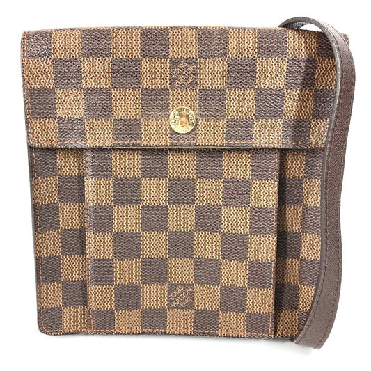 LOUIS VUITTON N45272 ダミエ ピムリコ ポシェット 斜め掛け フラップ ショルダーバッグ ダミエキャンバス ユニセックス エベヌ ブラウン