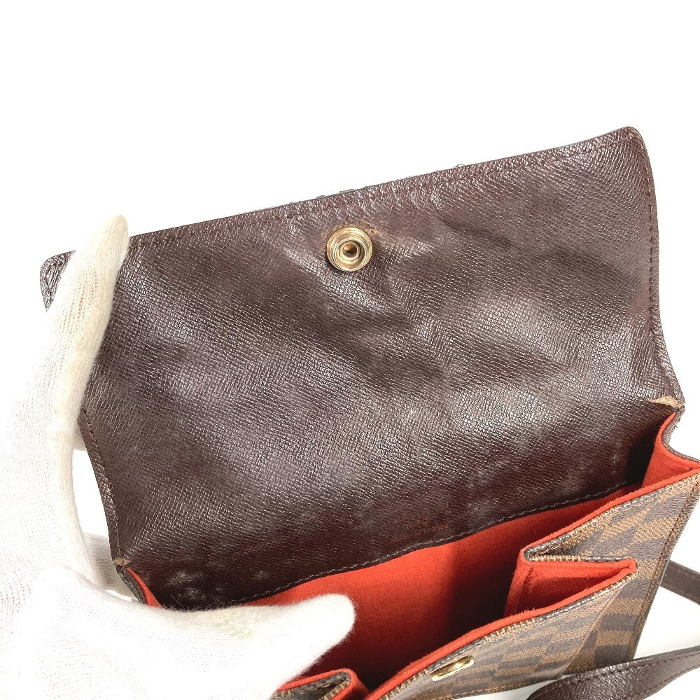 LOUIS VUITTON N45272 ダミエ ピムリコ ポシェット 斜め掛け フラップ ショルダーバッグ ダミエキャンバス ユニセックス エベヌ ブラウン