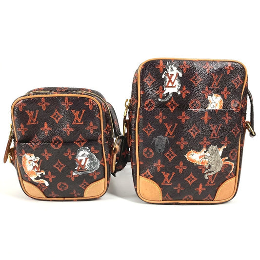 LOUIS VUITTON M44399 トランスフォームド モノグラム キャットグラム パナム・セット 猫 ポシェット 斜め掛け カバン ショルダーバッグ モノグラムキャンバス レディース ブラウン