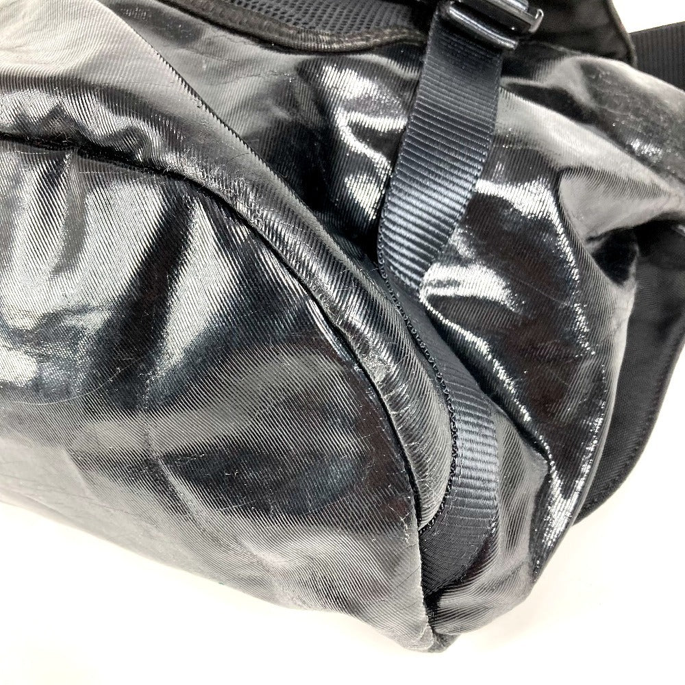 CHANEL Sport CC Coco Mark Logo Messenger Bag, Crossbody Bag, Flap Shoulder Bag, Coated Canvas, Women's, Black