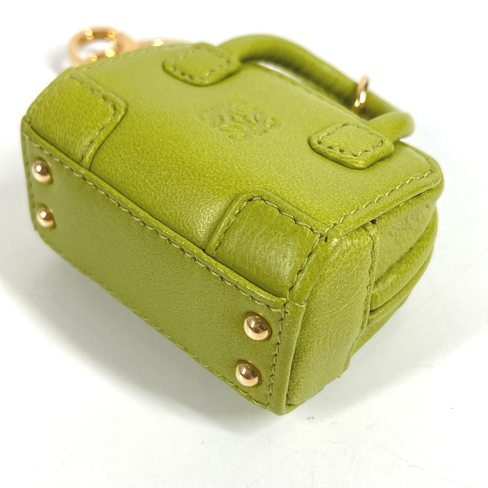 LOEWE Amazona Anagram Logo Charm Bag Charm Keychain Leather Unisex Green