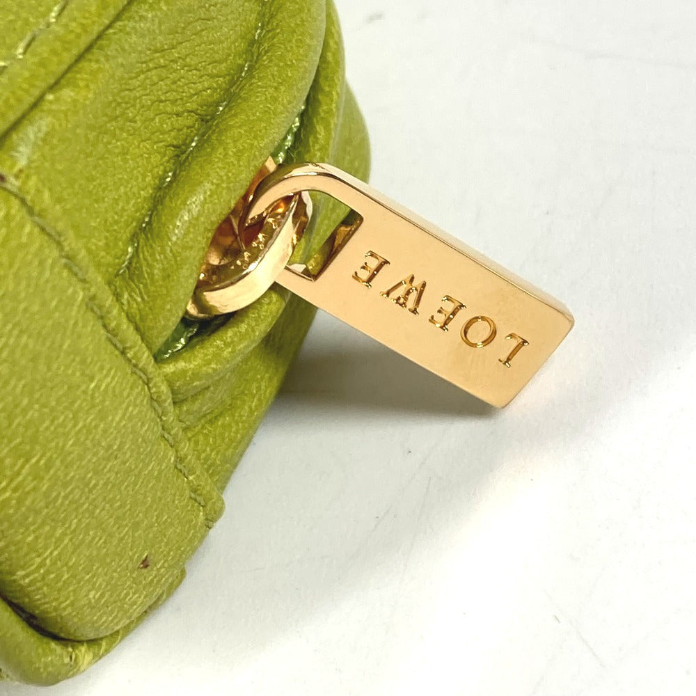 LOEWE Amazona Anagram Logo Charm Bag Charm Keychain Leather Unisex Green