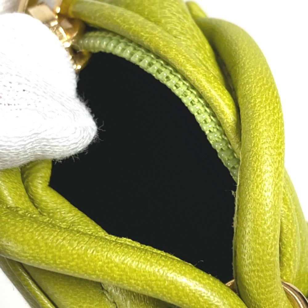 LOEWE Amazona Anagram Logo Charm Bag Charm Keychain Leather Unisex Green