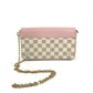 LOUIS VUITTON N60235 Damier Azur Pochette Felicie GM Chain Wallet Long Wallet Shoulder Bag Damier Azur Canvas Women's White
