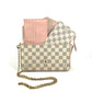 LOUIS VUITTON N60235 Damier Azur Pochette Felicie GM Chain Wallet Long Wallet Shoulder Bag Damier Azur Canvas Women's White