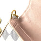 LOUIS VUITTON N60235 Damier Azur Pochette Felicie GM Chain Wallet Long Wallet Shoulder Bag Damier Azur Canvas Women's White