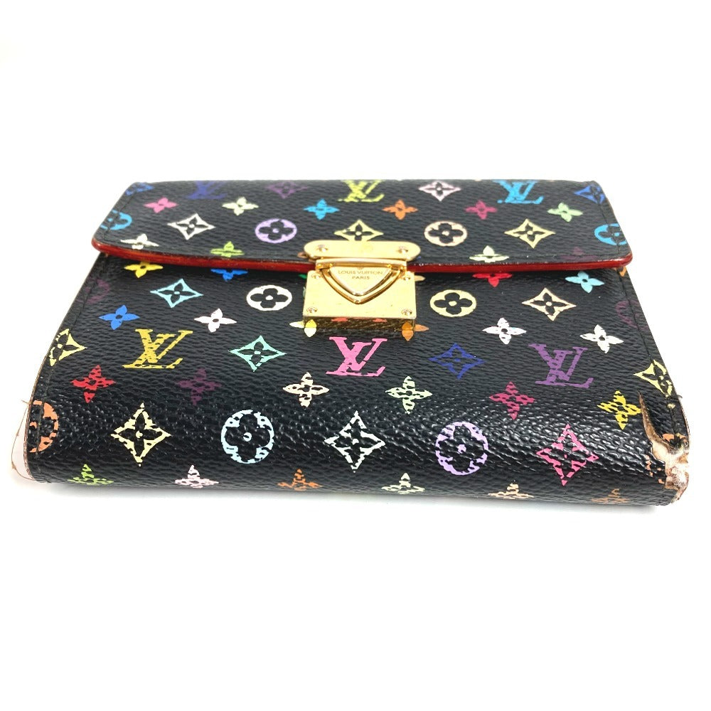 Louis Vuitton M58015 Multi-Monogram Color Portefeuille Koala Compact Wallet, Tri-fold Wallet, Monogram Multicolor Canvas, Women's, Noir, Black